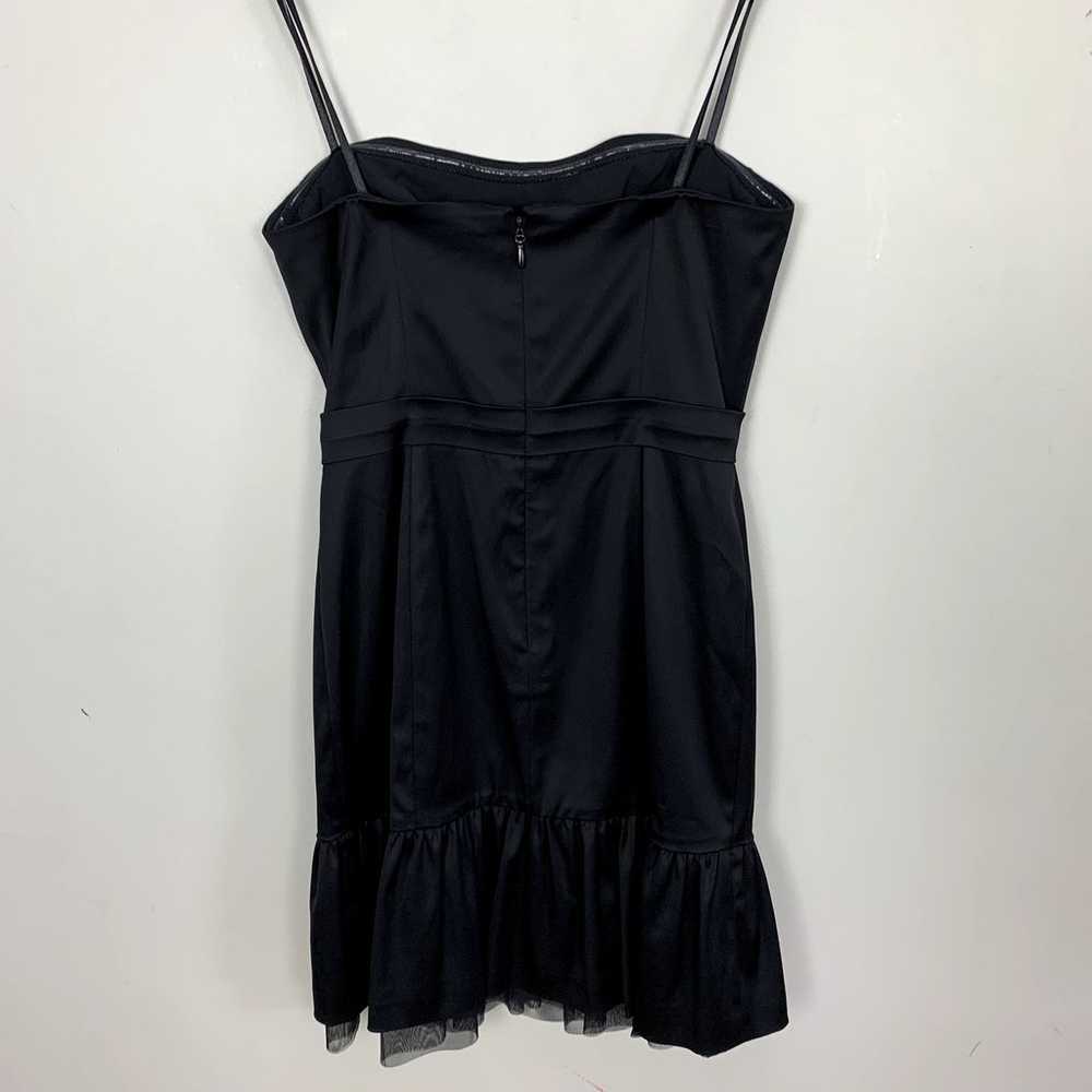 BCBGMaxAzria Black Strapless Ruffle Cocktail Dres… - image 4