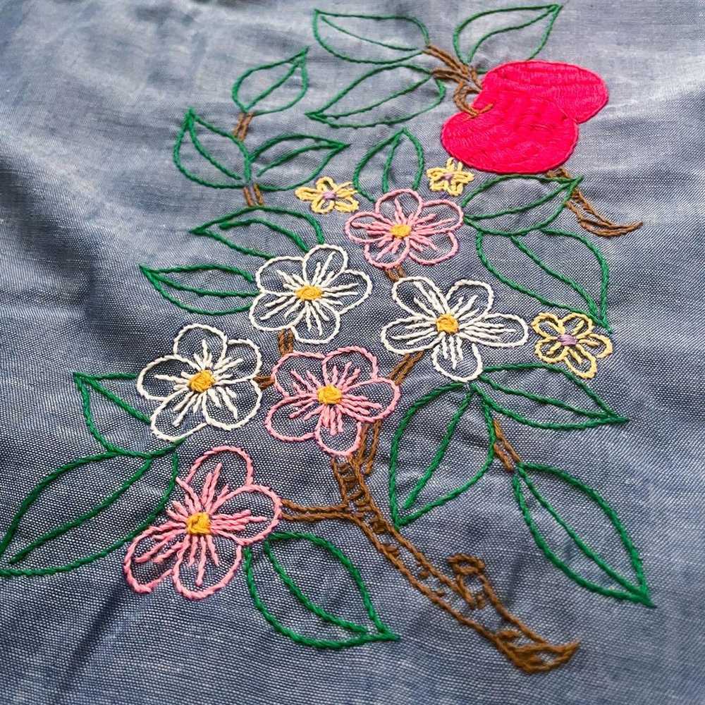 Vintage shop purchase: embroidered chambray shirt. - image 6