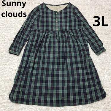 Sunny Clouds Felissimo Checkered Long Sleeve Dres… - image 1