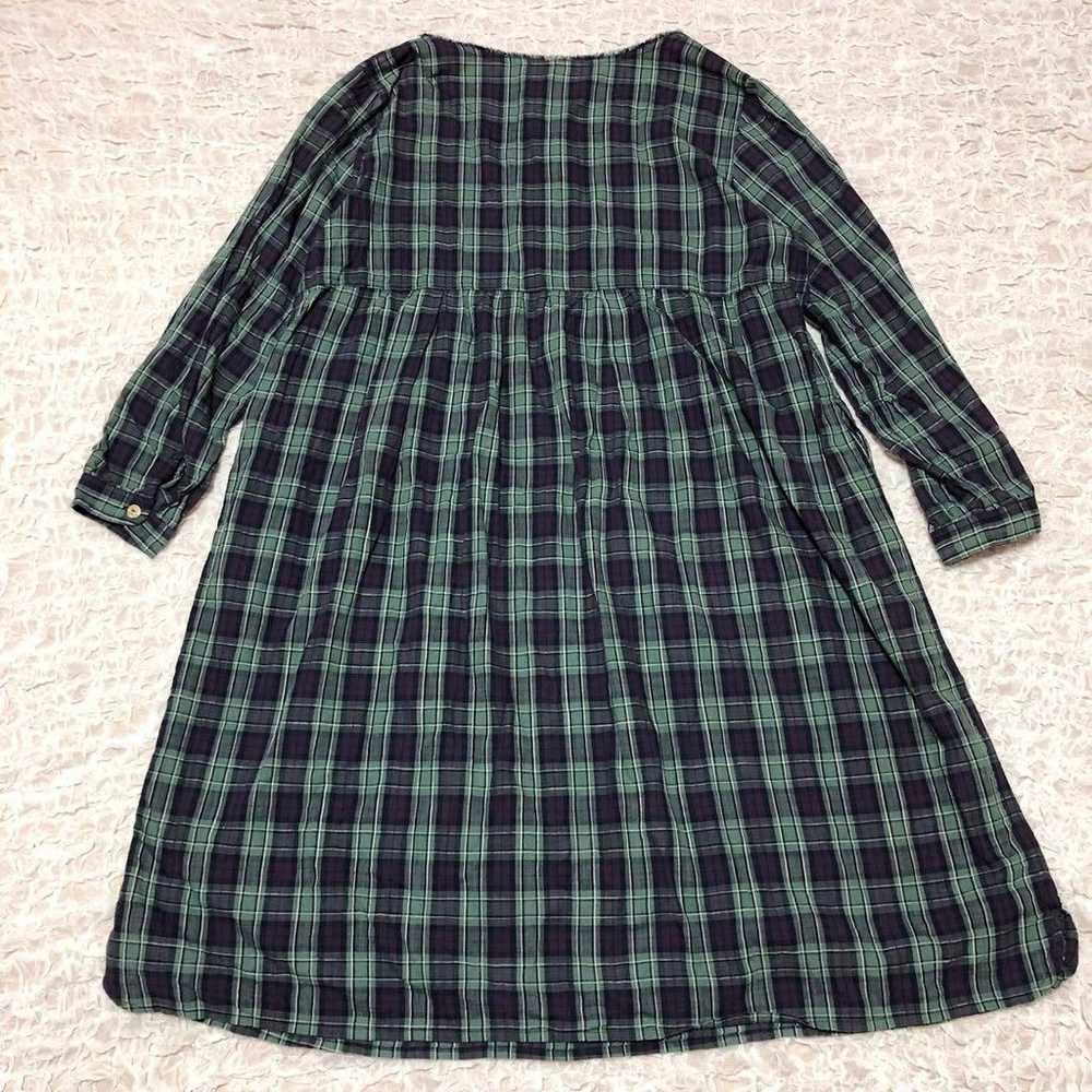 Sunny Clouds Felissimo Checkered Long Sleeve Dres… - image 5