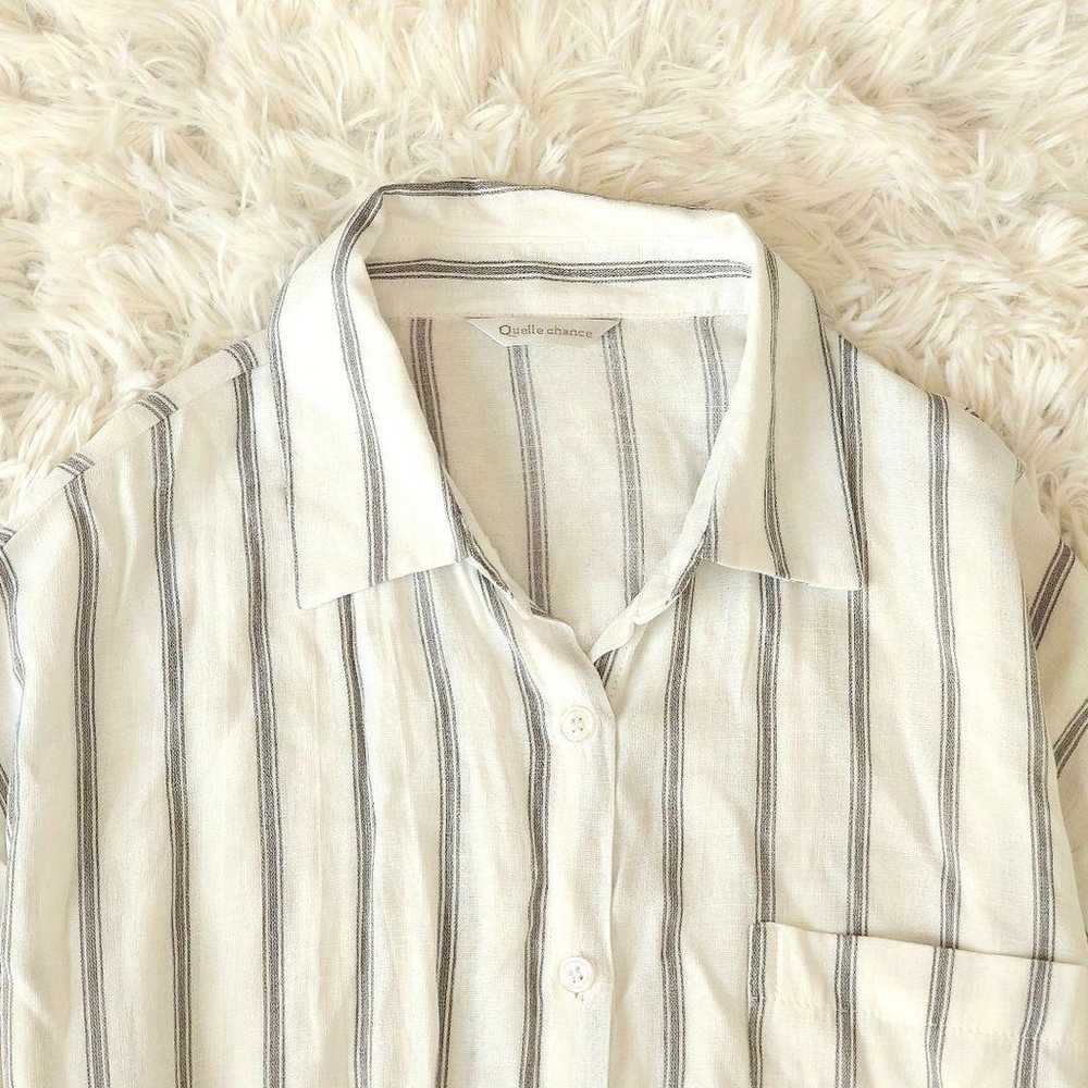 953 Kershans Shirt One-piece Stripe Long-sleeve O… - image 2