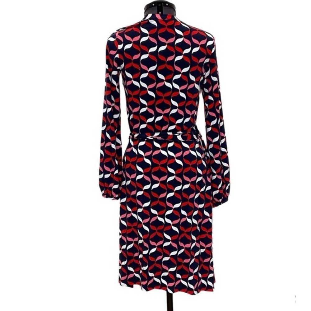 BODEN Elodie Ribbon Print Jersey Wrap Midi Dress … - image 7