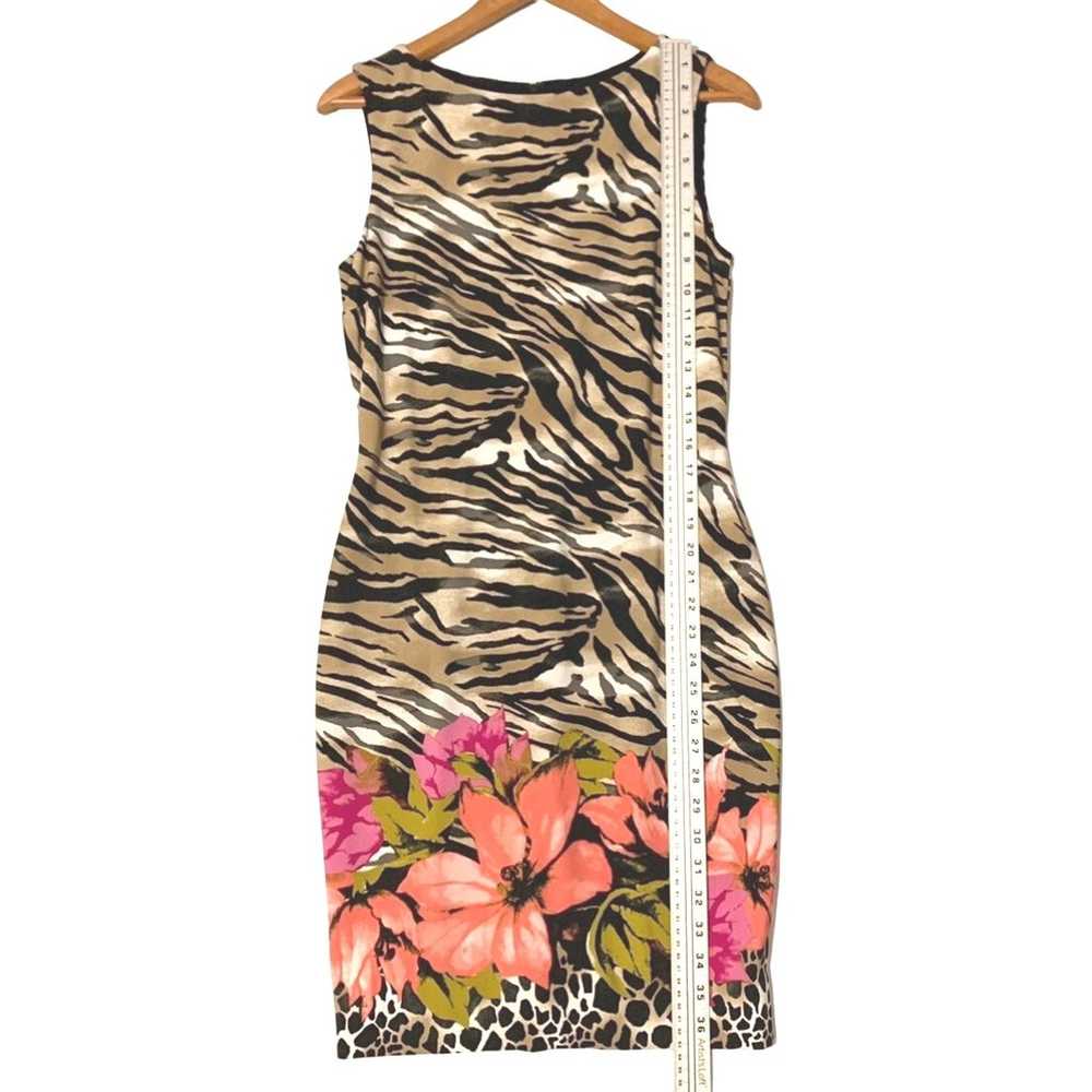 CACHE Womens Sleeveless Animal Print Floral Sheat… - image 4