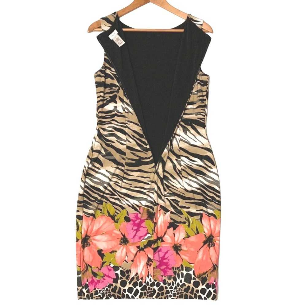 CACHE Womens Sleeveless Animal Print Floral Sheat… - image 7