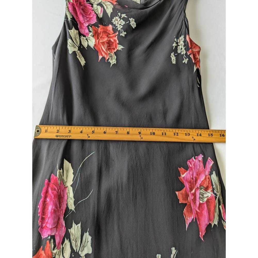 Vintage Evan-Picone Drape Neck Dark Floral Maxi D… - image 7