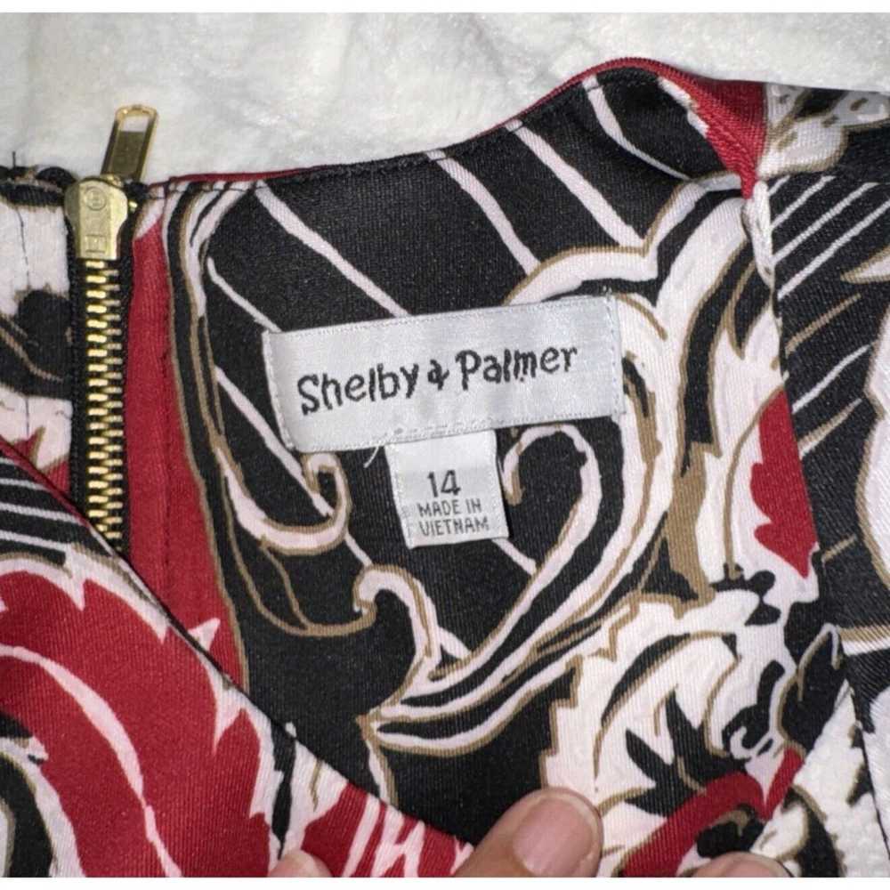 Shelby+Palmer  Red Black Jacquard Paisley Floral … - image 3