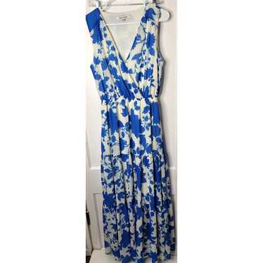 Jealous Tomato Womens sz L sleeveless Floral blue… - image 1