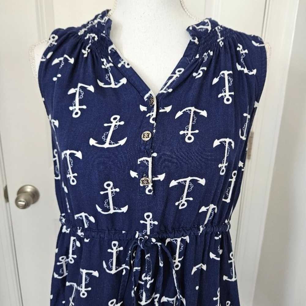 Escapada Lily Blue and White Anchors Dress Size S - image 3