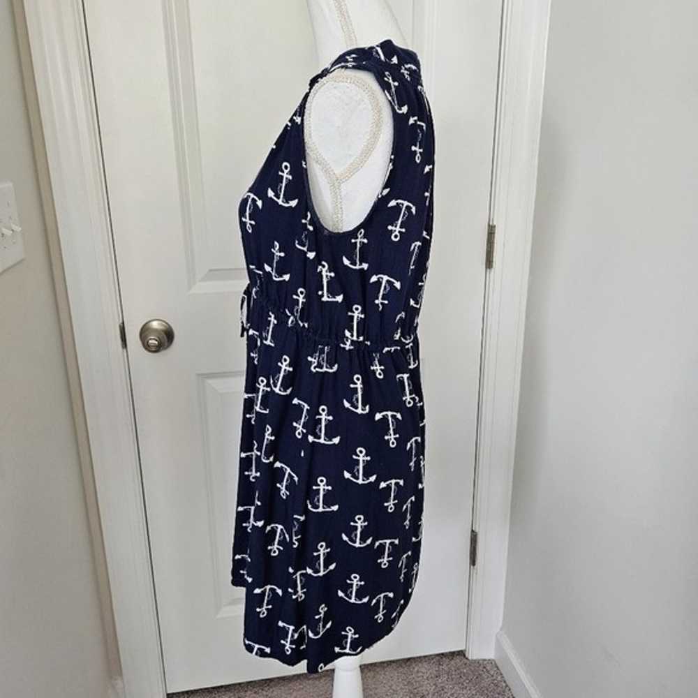 Escapada Lily Blue and White Anchors Dress Size S - image 6