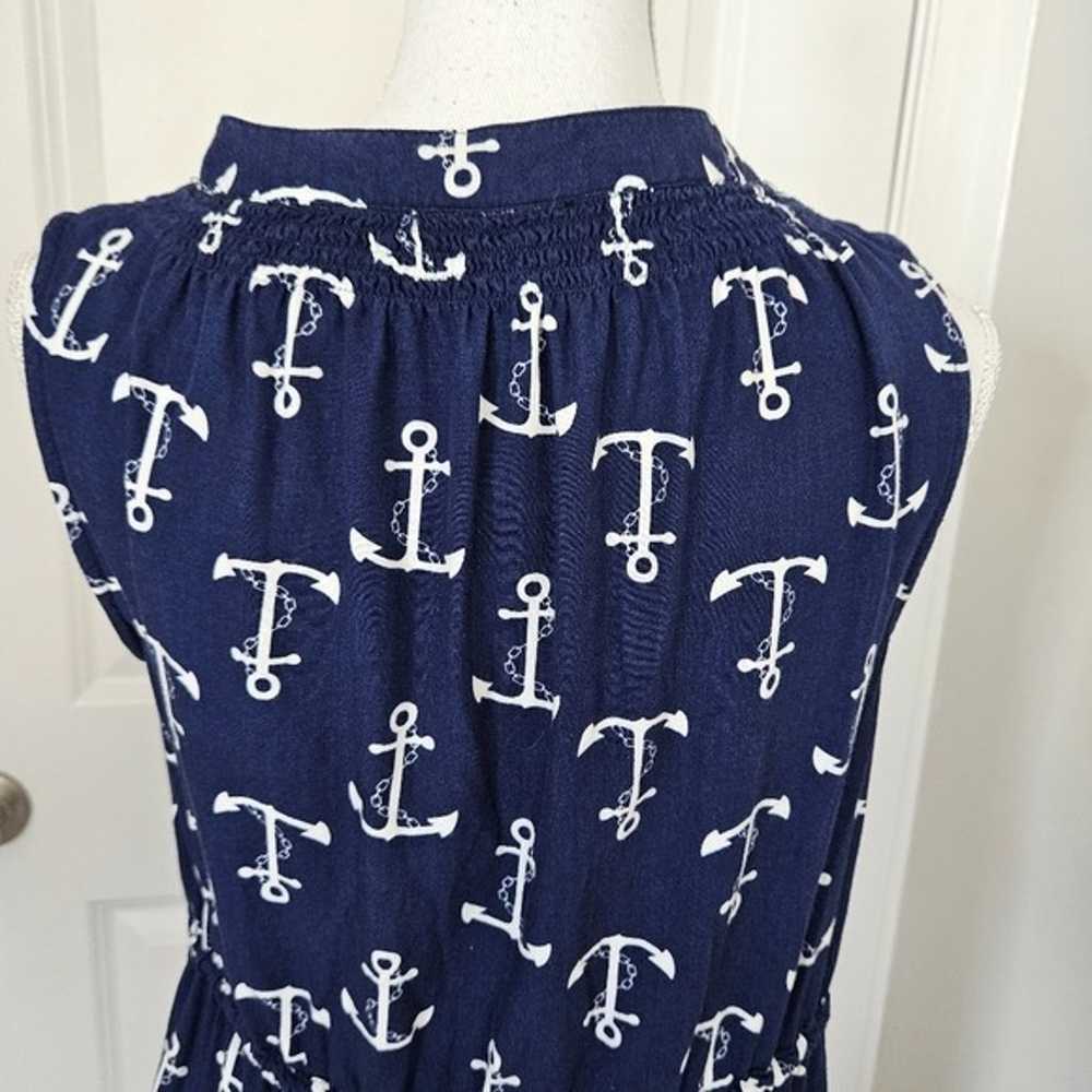 Escapada Lily Blue and White Anchors Dress Size S - image 9