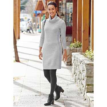 Athleta Spotlight Gray Merino Wool Sweater Dress S - image 1