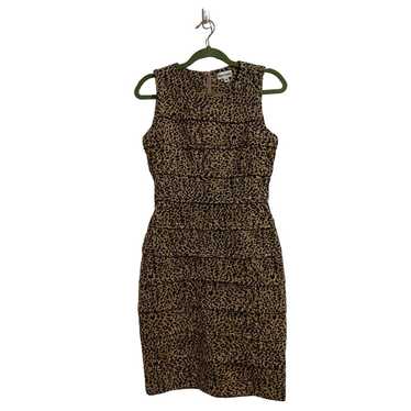 Marvin Richards Leopard Print Sleeveless Sheath Dr