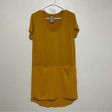 Dolan Anthropologie Mustard High Low Shirt Dress S