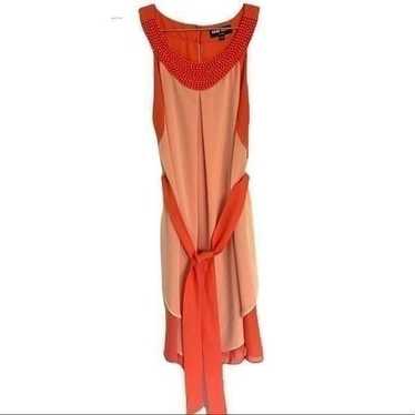 Vero Moda Embellished Coral Shift Dress - image 1