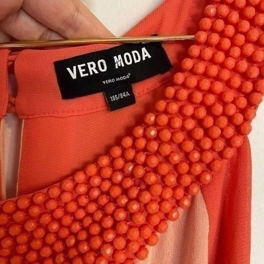 Vero Moda Embellished Coral Shift Dress - image 5