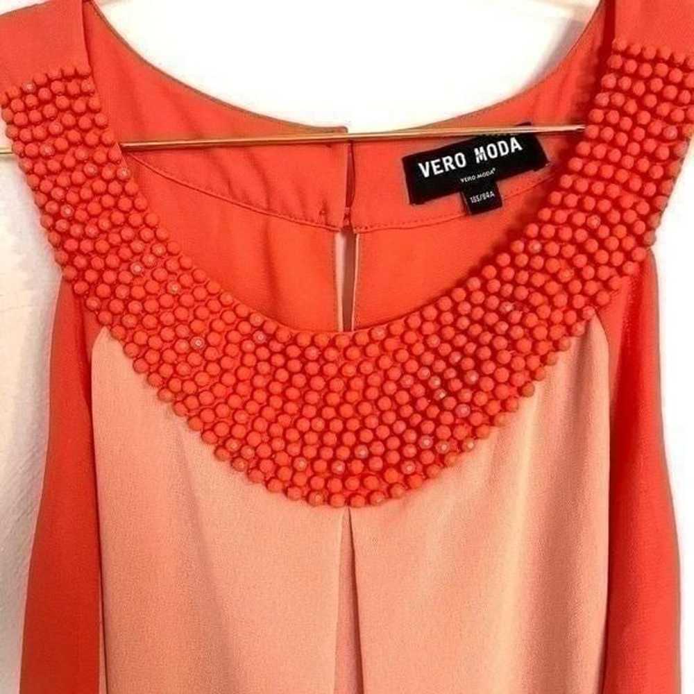 Vero Moda Embellished Coral Shift Dress - image 6