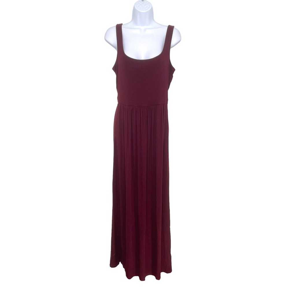 Daily Ritual Tank Maxi Dress Burgundy Medium - image 6