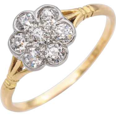 Antique 18K and Platinum Yellow Gold 0.55 TCW Diam