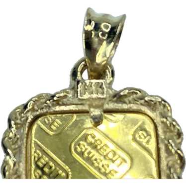 Gold Bullion Bar Credit Suisse 5 Gram Pendant in 1