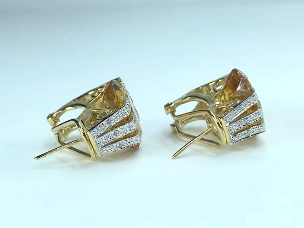 H Stern 14K yellow gold Citrine Diamond accent ea… - image 4