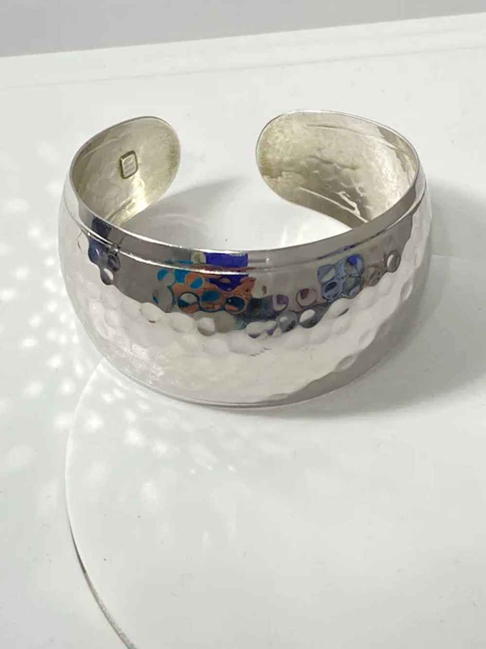 Milor Italy Sterling Silver Cuff Bangle Bracelet - image 6