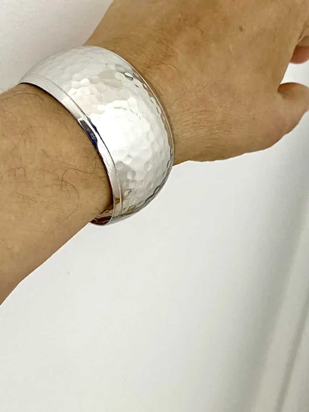 Milor Italy Sterling Silver Cuff Bangle Bracelet - image 8