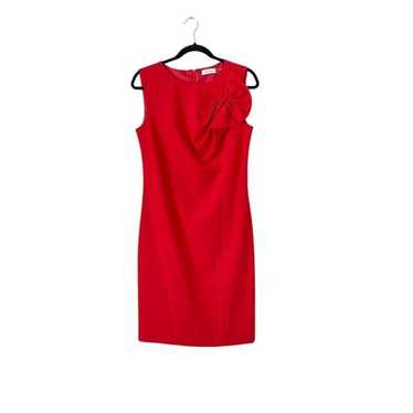 Calvin Klein Red Sleeveless Sheath Mini Dress Size