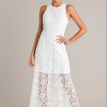 IRRESISTIBLE CHARM WHITE LACE MAXI DRESS AURA