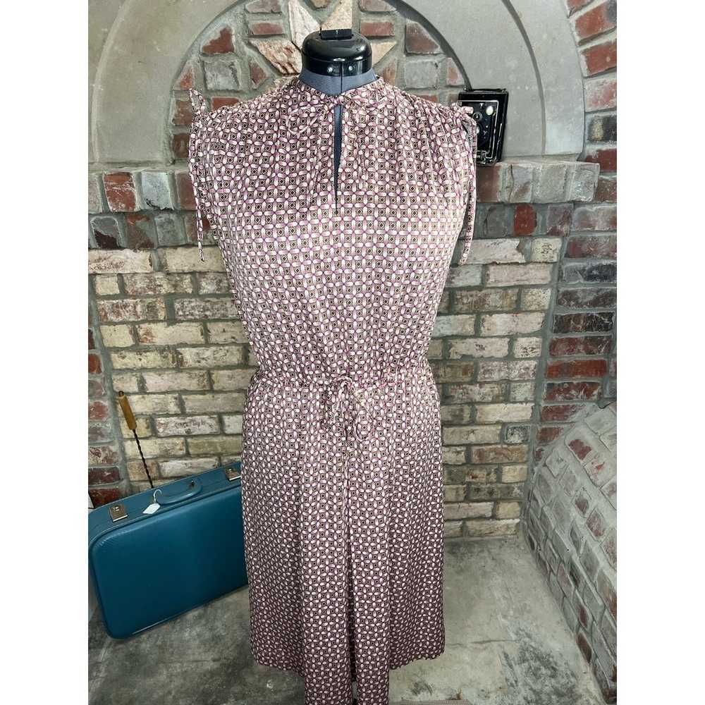 1980s knit fit and flare dress sz L - image 3