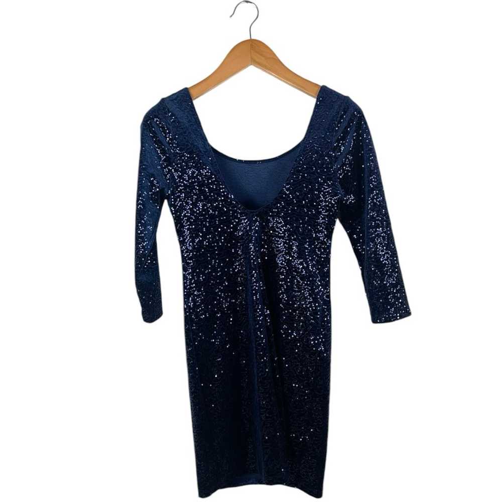 Mimi Chica Women’s Size Large Navy Blue 3/4 Sleev… - image 5