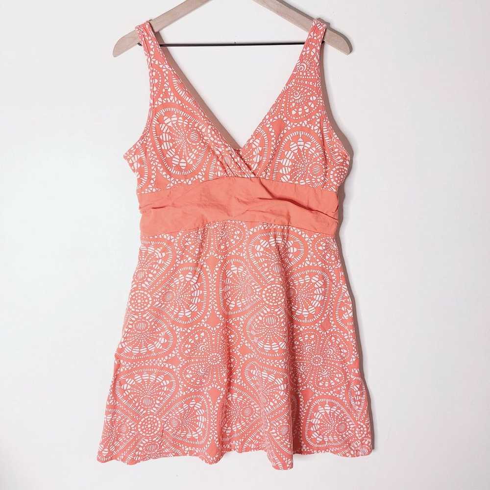 Patagonia Margo Coral Peach Sleeveless Tank Flora… - image 2