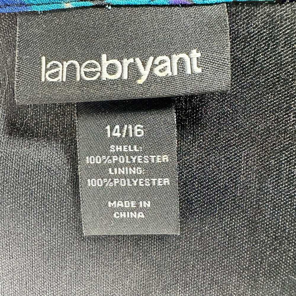 Lane Bryant 14/16 blue purple black white geometr… - image 6