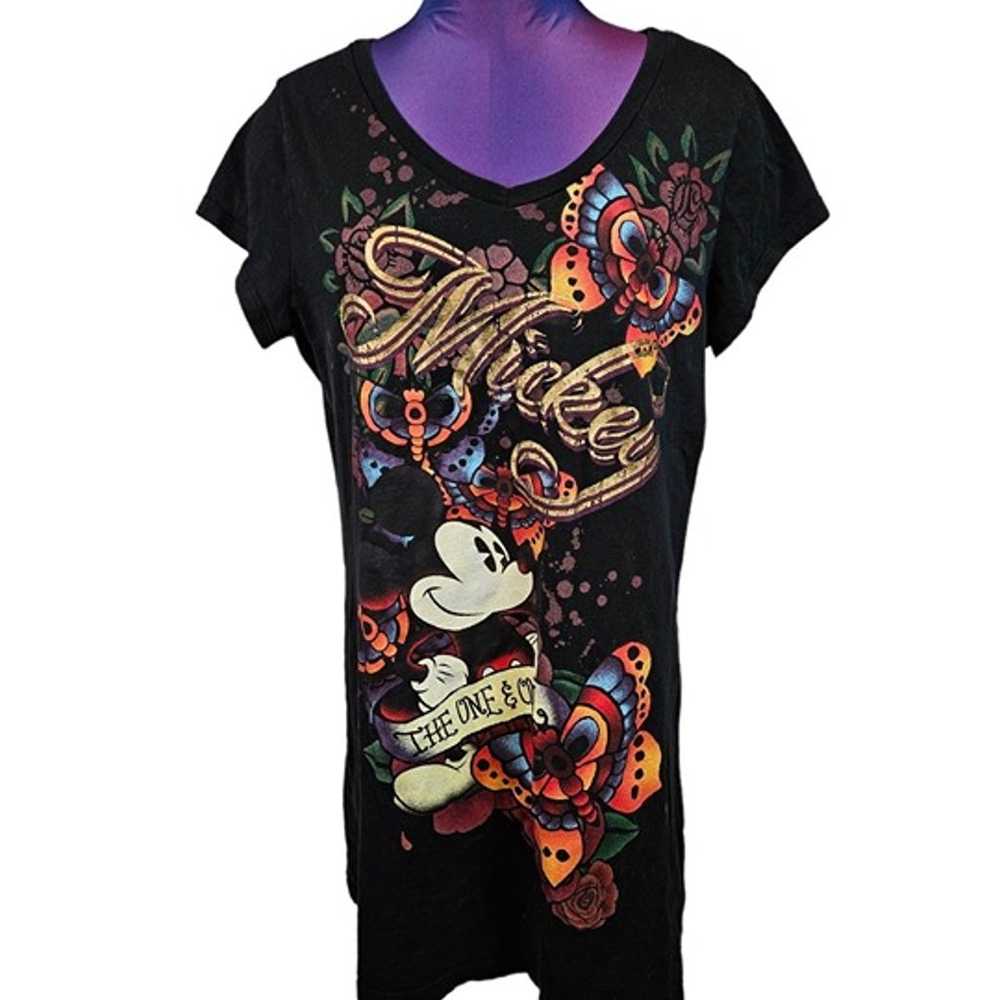 Disney Mickey Mouse Tattoo Tee-Shirt Mini Dress S… - image 2