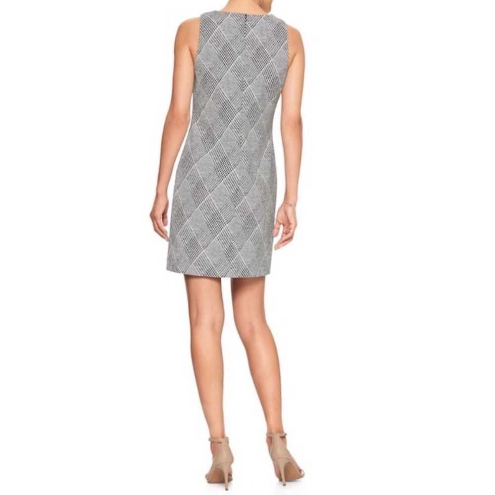 Banana Republic Dress Plaid Shift Dress Gray, Bla… - image 2