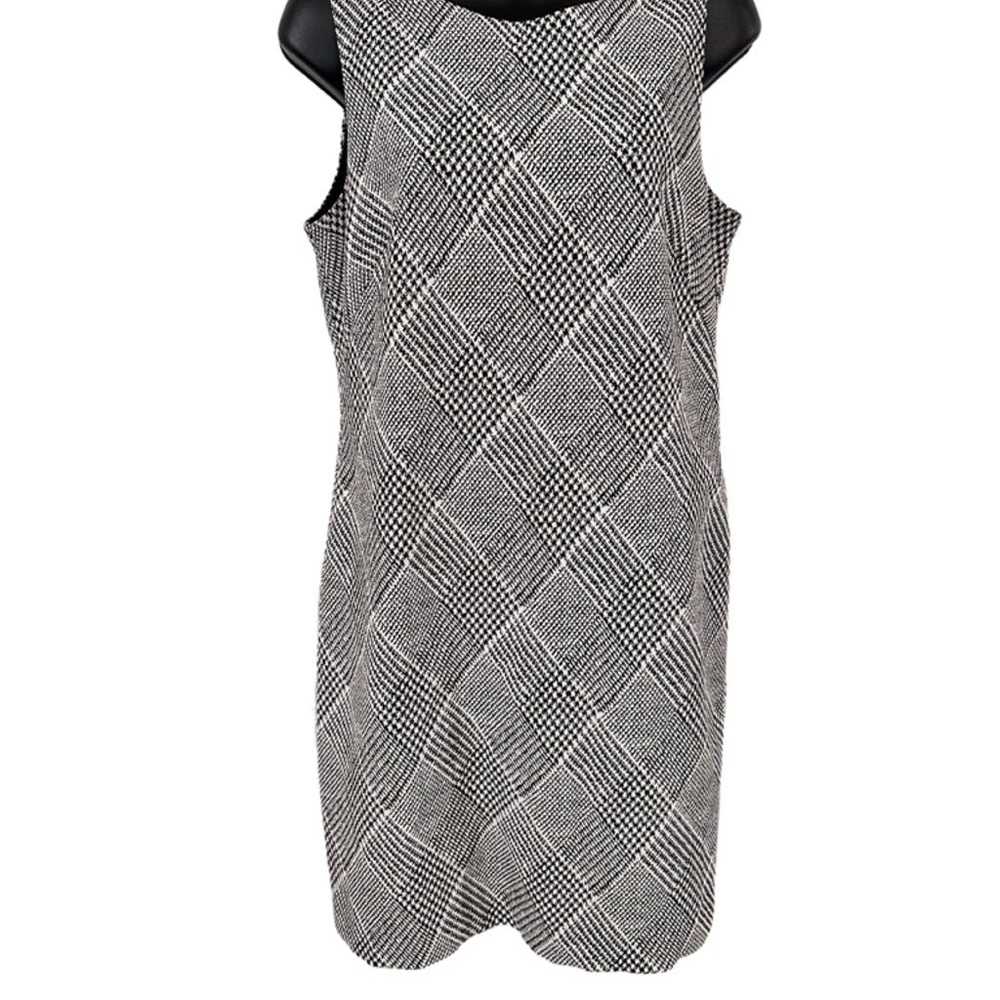 Banana Republic Dress Plaid Shift Dress Gray, Bla… - image 4