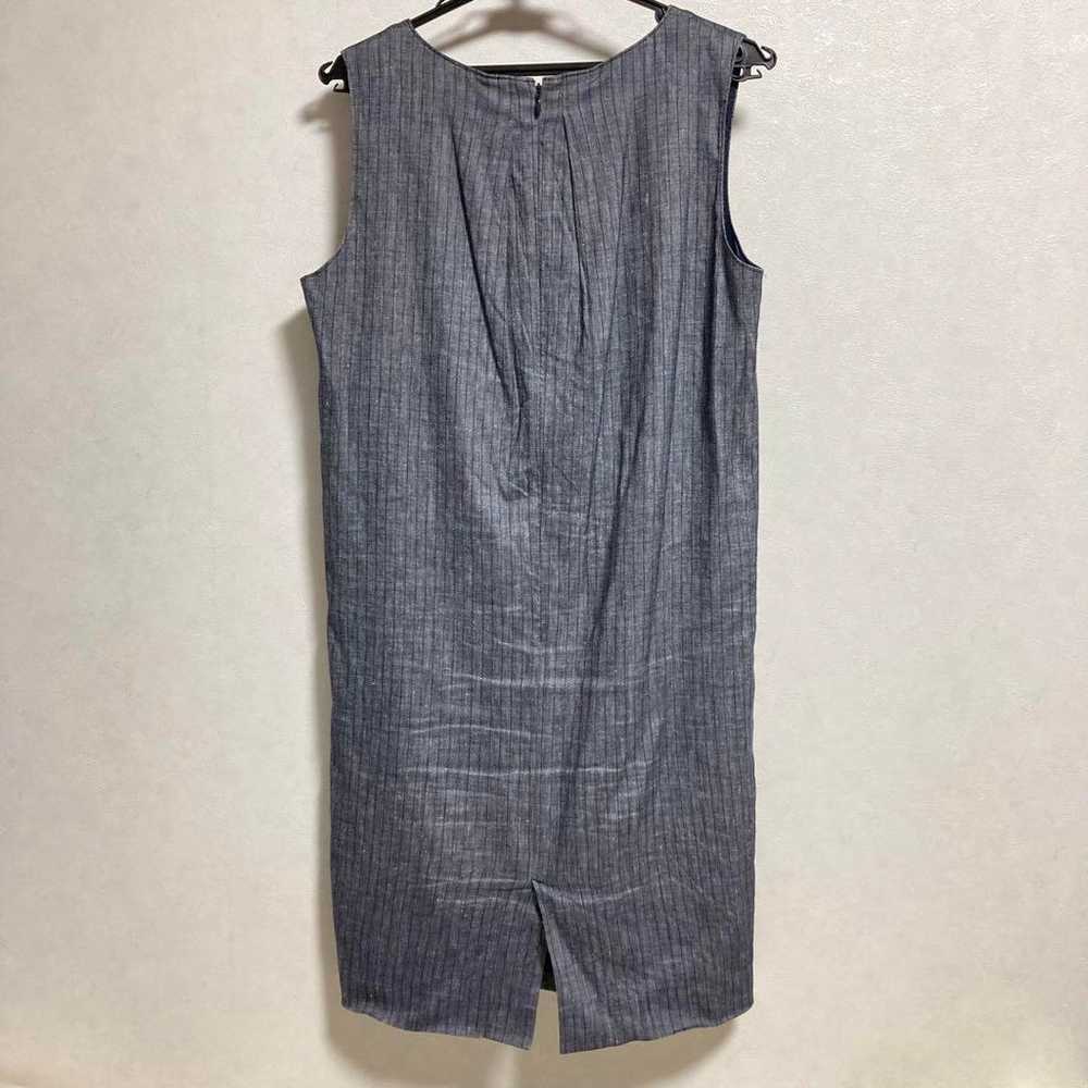 【INDIVI】Linen blend striped one-piece - image 8