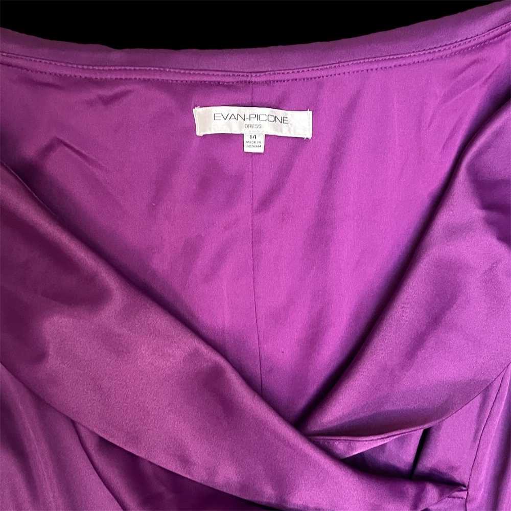 Women’s Evan Picone Satin Dress, Purple, size 14 - image 2