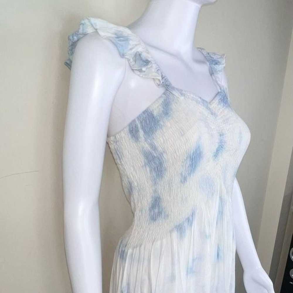 Boho Me Blue & White Cloud Pattern Dress 2X/3X - image 2