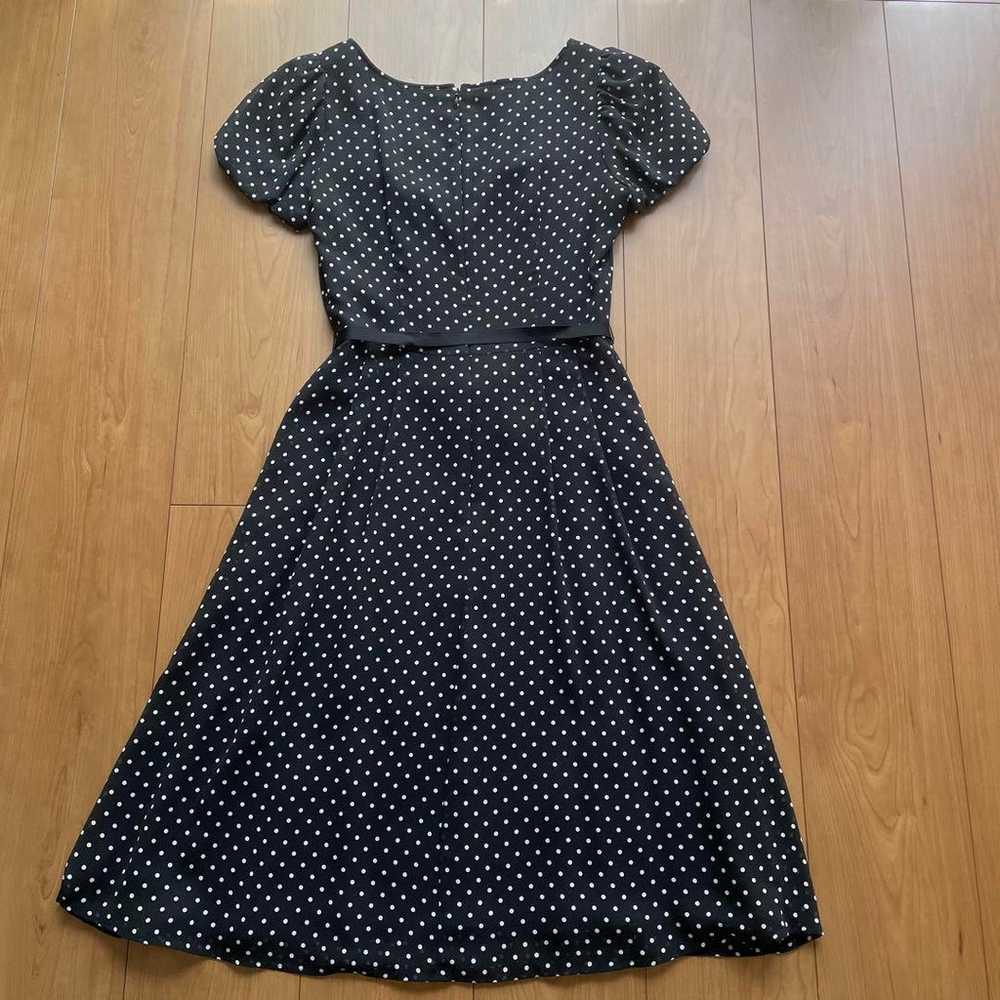 ANAYI Anaï Black Polka Dot Pattern Short Sleeve K… - image 2