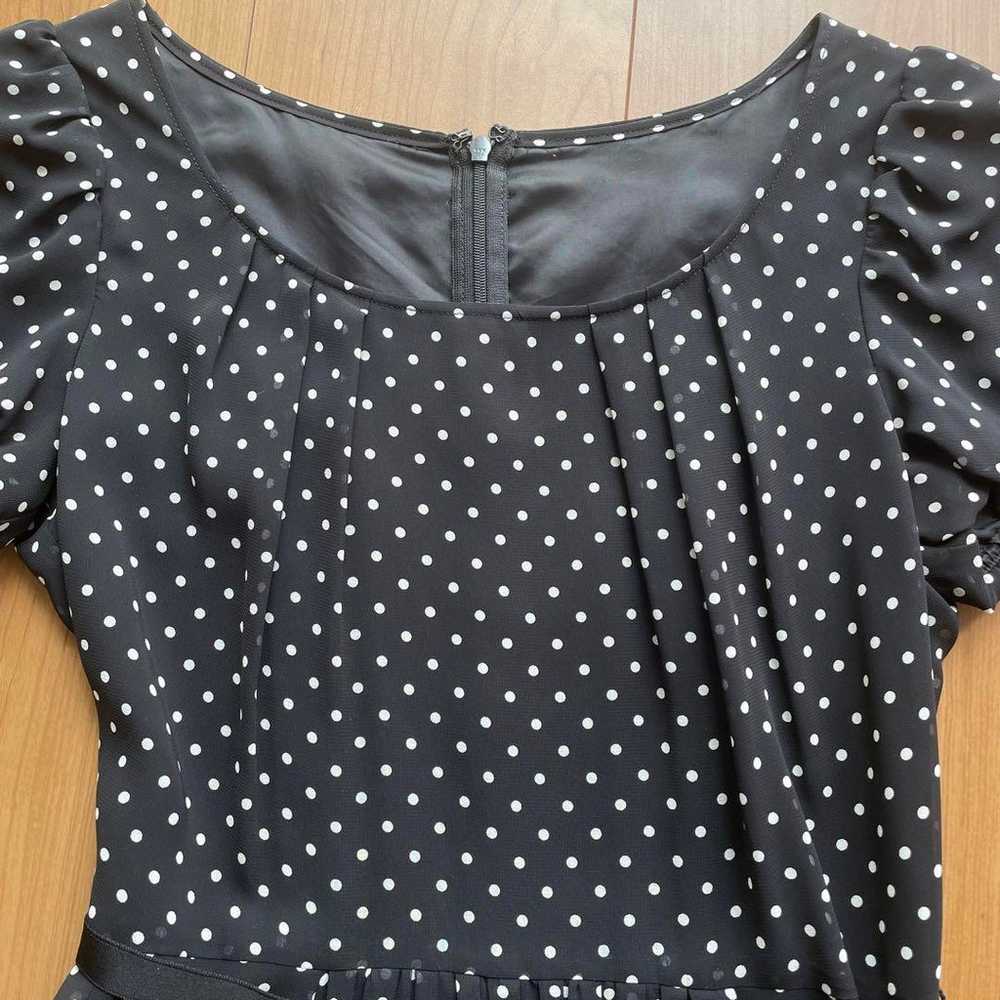 ANAYI Anaï Black Polka Dot Pattern Short Sleeve K… - image 6