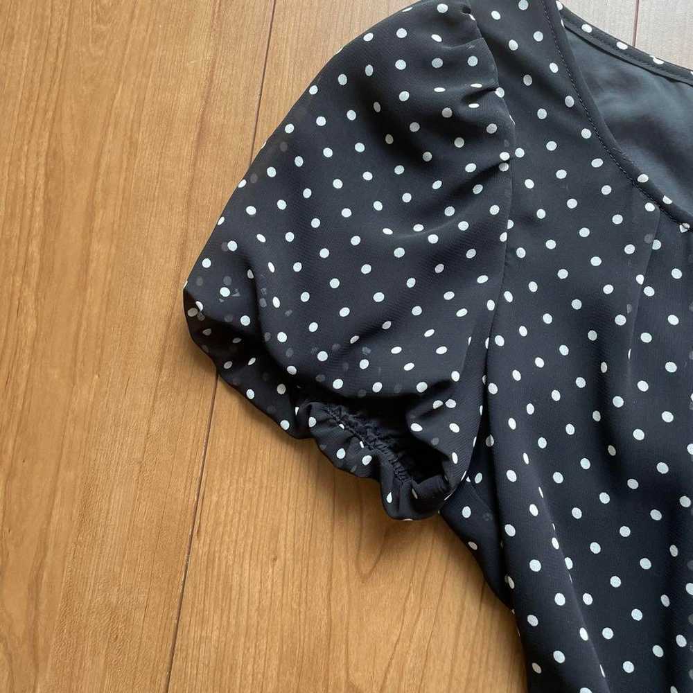 ANAYI Anaï Black Polka Dot Pattern Short Sleeve K… - image 7