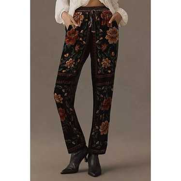 Farm Rio Farm Rio Macaws Garden Black Pants Size … - image 1