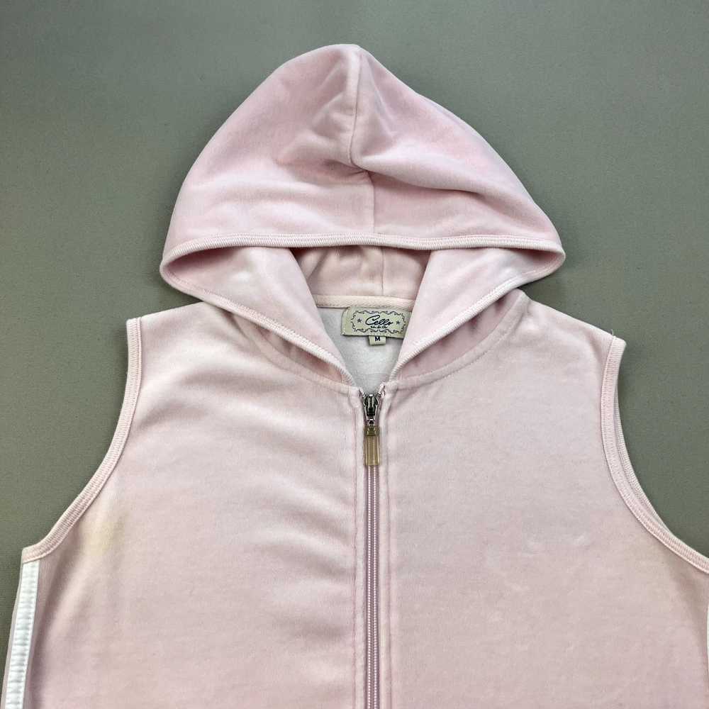 Vintage Vintage Velour Hoodie Sweatshirt Tank Sle… - image 2