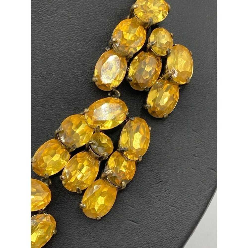 J.CREW jcrew Cluster Yellow Stones Gold Tone Chun… - image 8