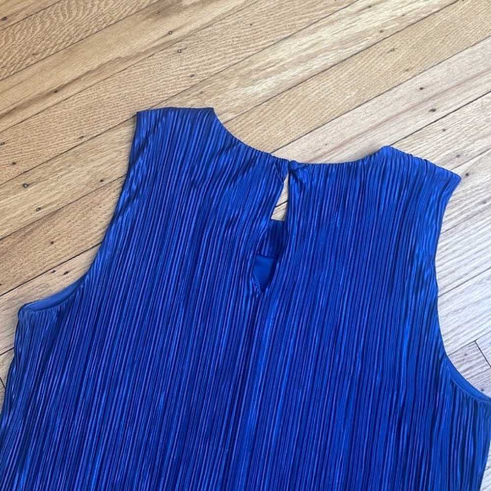 SAM EDELMAN sleeveless blue mini pleated dress si… - image 9