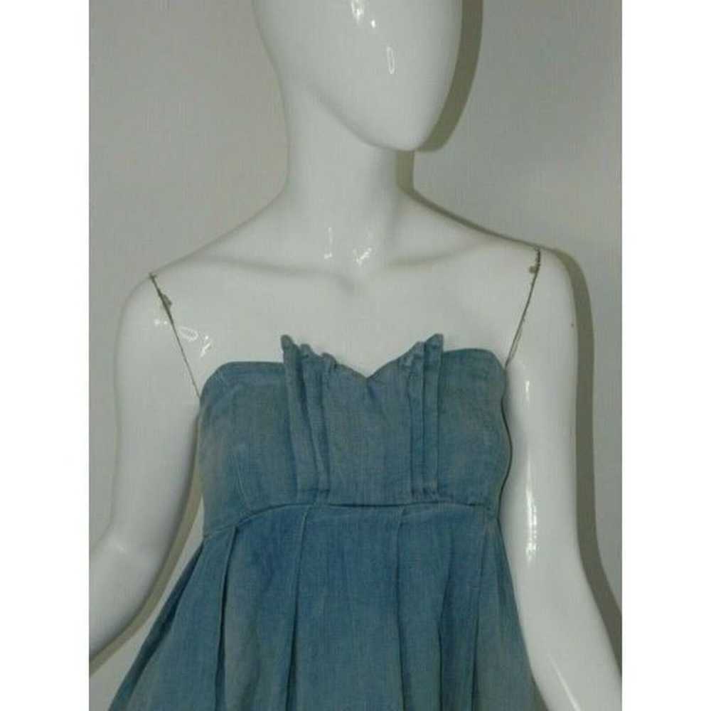 Current Elliot Dress Strapless Denim Mini The Hea… - image 8