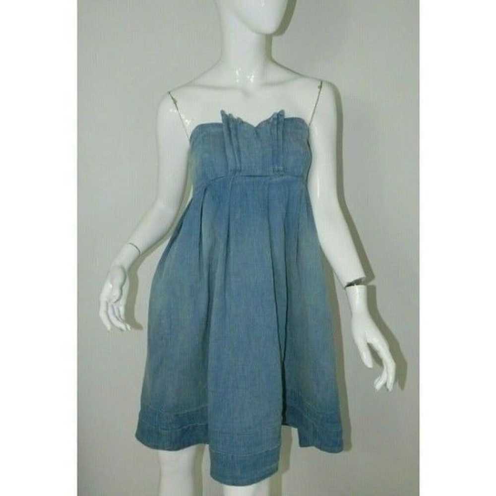 Current Elliot Dress Strapless Denim Mini The Hea… - image 9