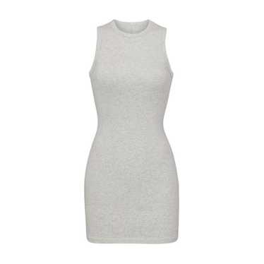 Skims Cotton Rib Tank Dress in Grey Size Small