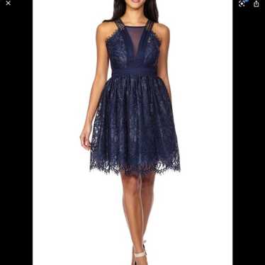 Tfnc Bethany Lace Party Blue/Navy Color Dress Siz… - image 1