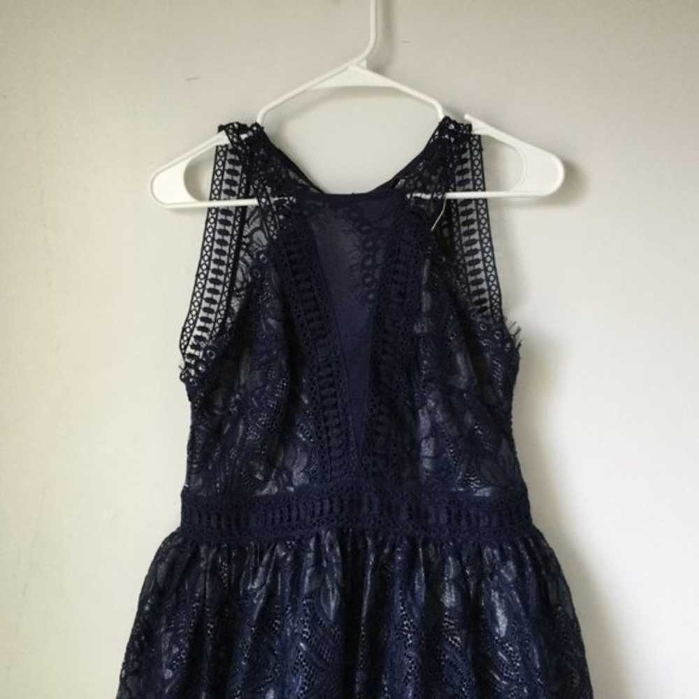 Tfnc Bethany Lace Party Blue/Navy Color Dress Siz… - image 3